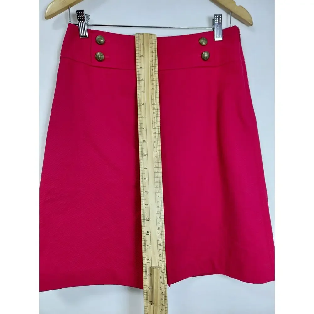 NWT Talbots Pink Pencil Knee Length Lined Skirt Women Size 2